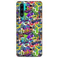 Graffitix (22) Desenli Silikon Kapak Huawei P30 Pro Kılıf