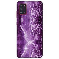 Mermer Desenli (18) Tema Telefon Kılıfları Mor Samsung Galaxy A31 Kılıf