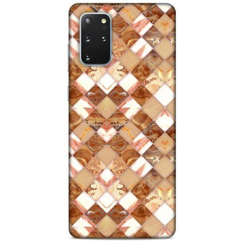 Mermer Desenli (24) Tema Darbe Emici Kılıf Kestane Samsung Galaxy S20 Plus Kılıf