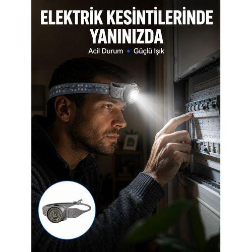 Şarj Edilebilir Kafa Feneri Kamp Tamir Ve Outdoor Kullanımına Uygun