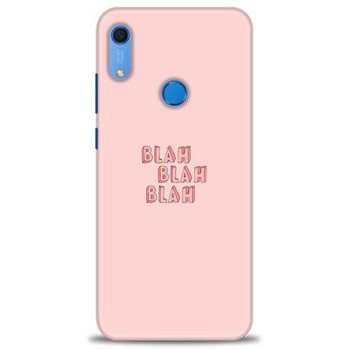 Huawei Y6S Kılıf HD Baskılı Kılıf - Blah Blah + Tam Ekran Koruyucu
