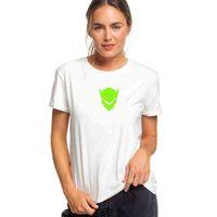 Overwatch Genji Logo Baskılı Beyaz Kadın Tshirt
