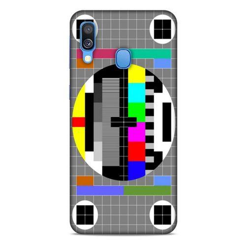 Retro (24) Desen Darbe Emici Kılıf Renkli Samsung Galaxy A40 Kılıf