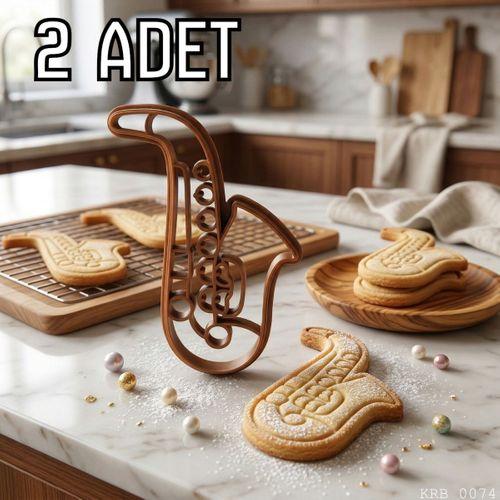 2Li Saksafon Figürlü Hamur Şekillendirici Kurabiye Kalıbı Oyun Hamuru Kalıbı 7 5 cm