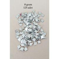 Oya Abiye Bileklik Kolye Pleksi Metalik Plastik Pul Gümüş Renk 8 gram 125 adet - BNC527