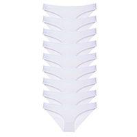 9 Adet Süper Eko Set Likralı Kadın Slip Külot Beyaz