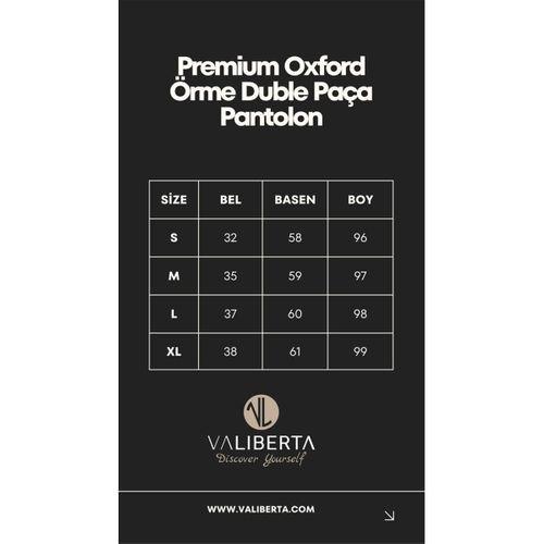 Premium Oxford Örme Regular Fit  Duble Paça Erkek Pantolon- Siyah