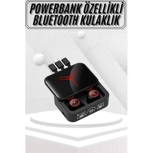 Kablosuz Bluetooth Kulaklık Powerbank Özellikli Göstergeli Hd Mikrofon