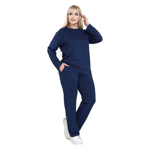 Melsay Butik Büyük Beden Lacivert Modal Kadın Eşofman Takımı