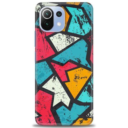 Xiaomi Mi 11 Lite Kılıf HD Baskılı Kılıf - Grafiti + Tam Ekran Koruyucu