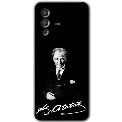 Potkal Hediye Fabrikası Vivo V23 5G Kılıf HD Desen Baskılı Arka Kapak - Atatürk İmza