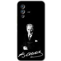 Potkal Hediye Fabrikası Vivo V23 5G Kılıf HD Desen Baskılı Arka Kapak - Atatürk İmza
