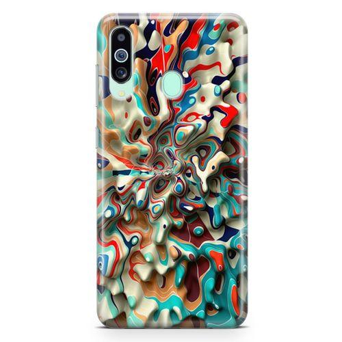 Samsung Galaxy A60 Kılıf Mermer Cam Göbeği Arka Kapak Koruma Desenli Full Koruyucu