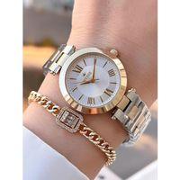 Wesse Çelik Kordon Takvimli Kadran 5 Atm Suya Dayanıklı Kadın Kol Saati+Bileklik BYW.1139.03