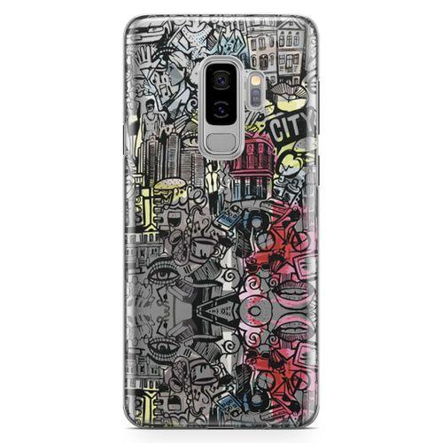 Samsung Galaxy S9 Plus Kılıf Çılgın Şehir Arka Kapak Koruma Desenli Full Koruyucu
