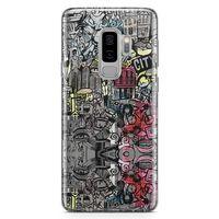 Samsung Galaxy S9 Plus Kılıf Çılgın Şehir Arka Kapak Koruma Desenli Full Koruyucu