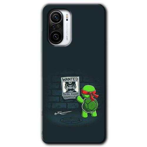 MRCİLETİSİM Poco F3 Kılıf HD Desen Baskılı Arka Kapak + Temperli Cam - Kaplumbağa Avcısı