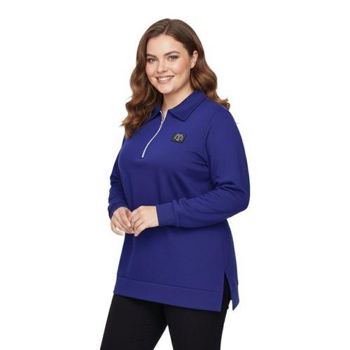 Kadın Polo Yakalı Önü Fermuarlı Bluz BGL-ST05088