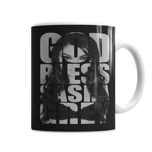 God Bless Sasha Grey Kupa Bardak Porselen