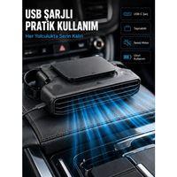 Araç Koltuk Başlığı Soğutucu Fan 5 Kademeli Hız Ayarlı Usb Boyun Serinletici