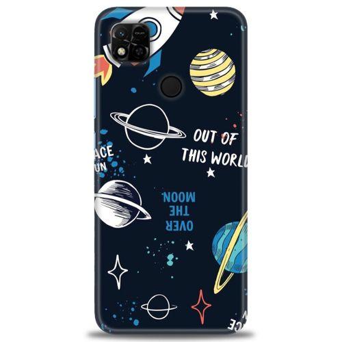 Xiaomi Redmi 10A Kılıf HD Baskılı Kılıf - Space Fun + Tam Ekran Koruyucu