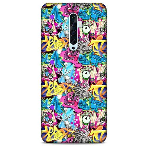 Graffitix (7) Desenli Silikon Kapak Oppo Reno 2z Kılıf