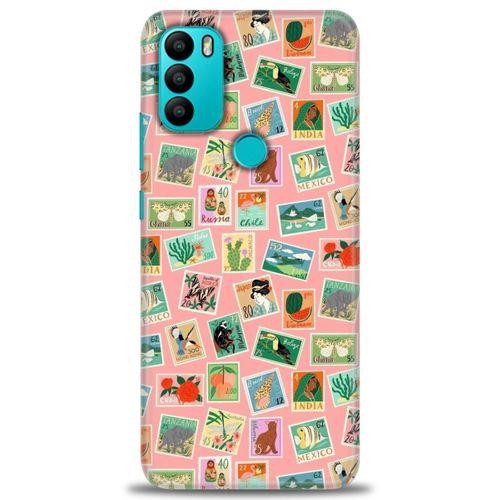 General Mobile GM 21 Plus Kılıf HD Baskılı Kılıf - Pullar + Tam Ekran Koruyucu