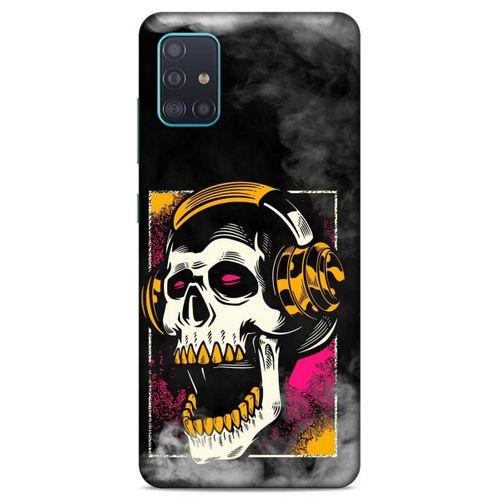 Lopard Samsung Galaxy A51 Uyumlu Kılıf Tattoo's (10) Full Koruma Kılıfı Turuncu