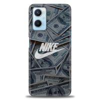 Oppo A96 4G Kılıf HD Baskılı Kılıf - Nike Dolar + Tam Ekran Koruyucu