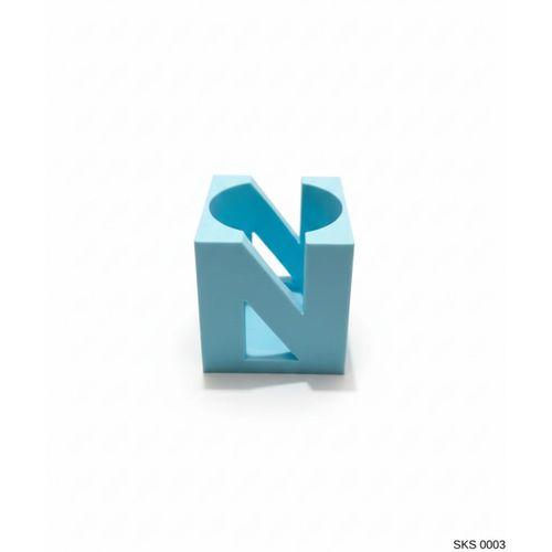 Mavi Harf Seklinde Mini Dekoratif Saksi Kisiye Ozel Bas Harf Tasarim Masa Ustu Ofis Dekoru