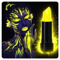 UV Neon Sarı Ruj – Karanlıkta Parlayan Makyaj Boyası