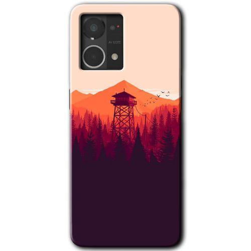 Potkal Hediye Fabrikası Oppo Reno 7 4G Kılıf HD Desen Baskılı Arka Kapak - Gözlem Kulesi