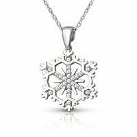 Gümüş Kar Tanesi Kadın Kolye