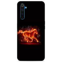 Lopard Oppo Realme 6 Uyumlu Kılıf FireX (28) Arka Kapak Ateşli At