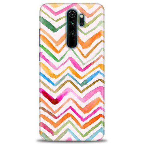 Xiaomi Redmi Note 8 Pro Kılıf HD Baskılı Kılıf - Zikzak + Tam Ekran Koruyucu
