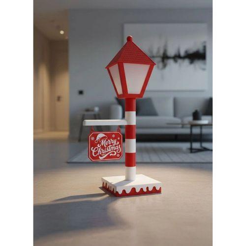 Noel Temalı Tabelalı Lamba Dekoratif Aydınlatma Yılbaşı Süsü