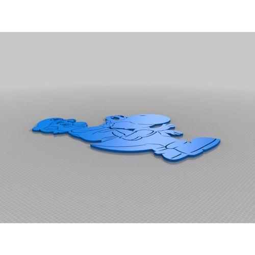 Mario ve Yoshi Şablonu 2D (Bu ürün Sadece Plastik parçadır - Almadan Önce Soru Sorabilirsiniz)