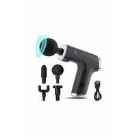 Profesyonel Masaj Tabancası Sporcu Masaj Aleti 4 Başlıklı Şarjlı Titreşimli