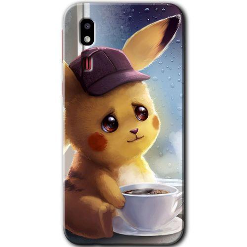 Galaxy A2 Core Kılıf HD Desen Baskılı Arka Kapak - Üzgün Pikaçu + Kırılmaz Cam