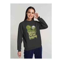 Bring Me The Horizon Baskılı Füme Antrasit Kadın Sweatshirt