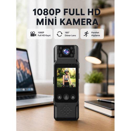 180 Derece Dönebilen Mini Kamera Full Hd Tft Ekran Hareket Sensörlü  kopya