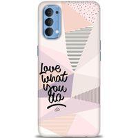 Oppo Reno 4 Kılıf HD Baskılı Kılıf - What You Do + Tam Ekran Koruyucu