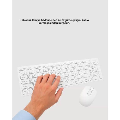 Kablosuz Klavye Ve Mouse Seti - Ergonomik Tasarım, Sessiz Kullanım, Geniş Uyumluluk