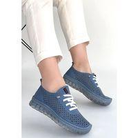 Otja Mavi Deri Lazerli Bağcıklı Spor Ayakkabı