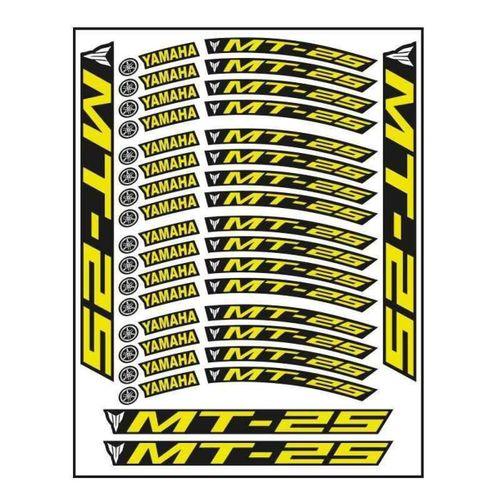 YAMAHA Yamaha Florasan Sarı Baskı Mt-25 Uyumlu 1 Set Jant Şeridi