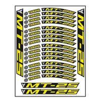 YAMAHA Yamaha Florasan Sarı Baskı Mt-25 Uyumlu 1 Set Jant Şeridi