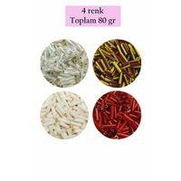 Uzun Boru Kesme Boncuk Çap 2mm Uzunluk 10 mm - 4 Renk - Toplam 80 Gram - BNC434