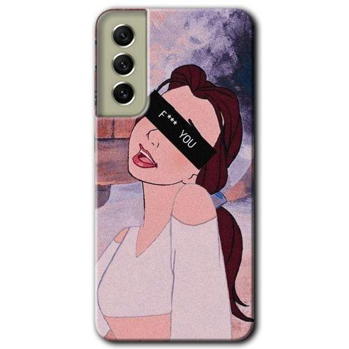 Samsung Galaxy S21 FE HD Baskılı Kılıf + 9D Tam Ekran Koruyucu - Bad Girl