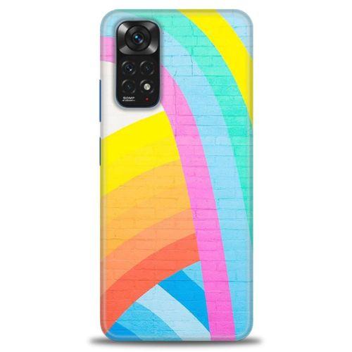Xiaomi Redmi Note 11S Kılıf HD Baskılı Kılıf - Renkli Duvar + Tam Ekran Koruyucu