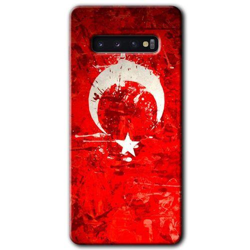 MRCİLETİSİM MRCİLETİSİM Samsung Galaxy S10 Kılıf HD Desen Baskılı Arka Kapak + Temperli Cam - Albayrak 2